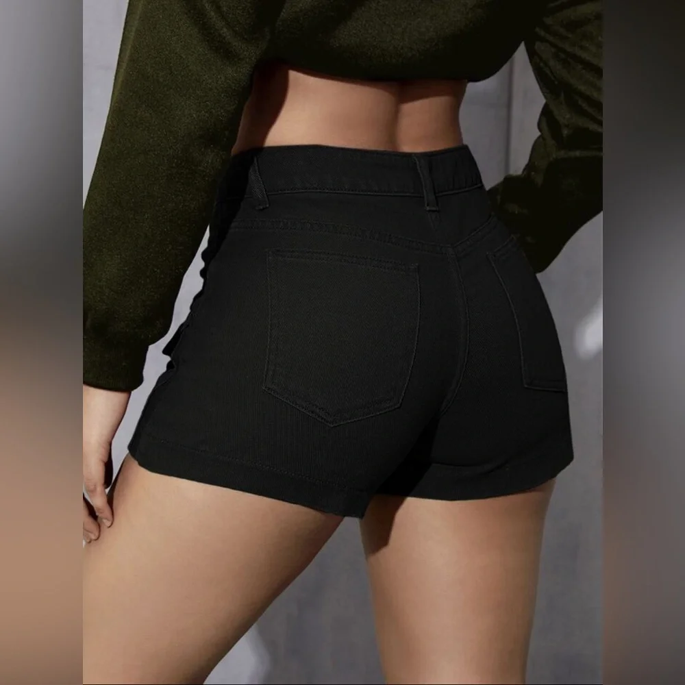 Black Cargo Shorts #1197 - Picture 2 of 9